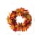 Glitzhome® 24" Fall Lighted Maple Leaves Wreath with Timer